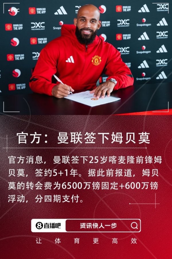 ESPN姆贝莫转会评级：曼联操作C级；小蜜蜂“榨取天价转会费”获A