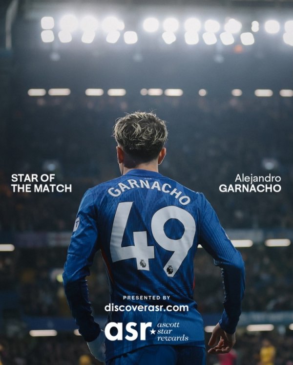 助功  双响！加纳乔当选对阵狼队一役切尔西队内最佳球员